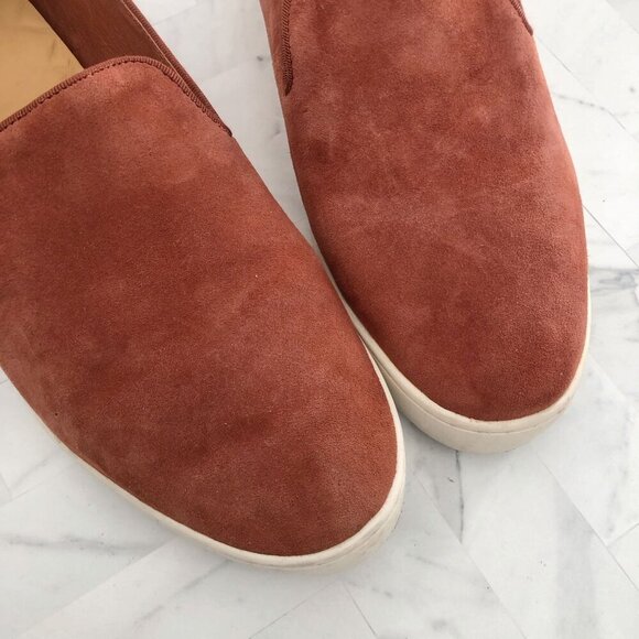 BIRDIES The Swift Slip On in Rust Orange Suede Size 10 - Picture 3 of 8